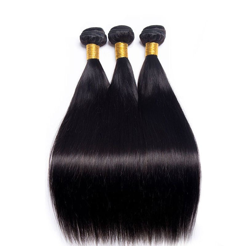 3 Black Straight Bundles